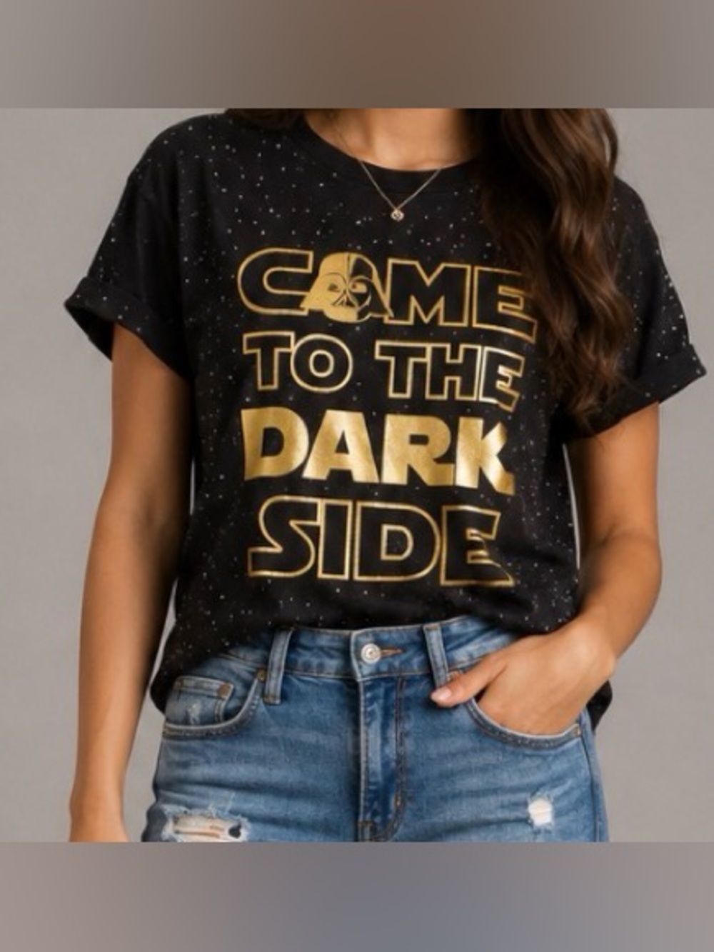 Star Wars Come to the Dark Side Black Women’s Tee Shirt Size Medium
